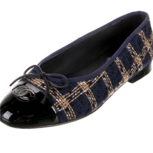 CHANEL Shoes - Chanel Tweed Ballet Flats